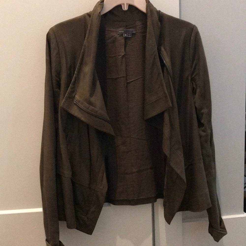 Vince green draped jacket